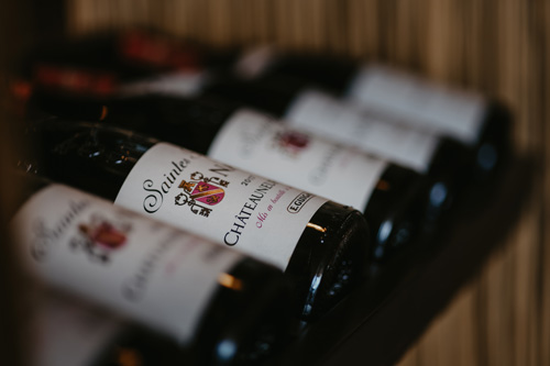 wine and menu